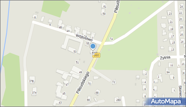 Rypin, Piłsudskiego Józefa, marsz., 57, mapa Rypin