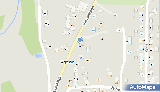 Rypin, Piłsudskiego Józefa, marsz., 62, mapa Rypin