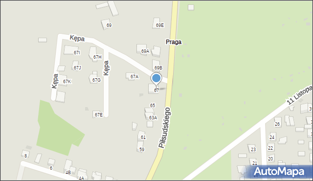 Rypin, Piłsudskiego Józefa, marsz., 67, mapa Rypin
