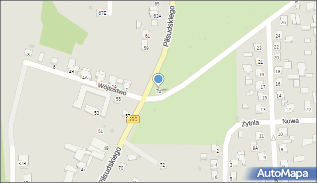 Rypin, Piłsudskiego Józefa, marsz., 74, mapa Rypin