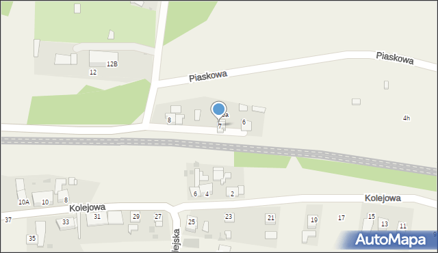 Rzeczyce, Piaskowa, 7, mapa Rzeczyce