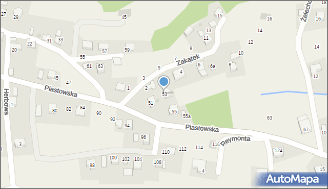 Rzeszotary, Piastowska, 53, mapa Rzeszotary