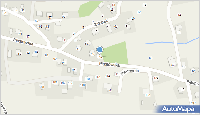 Rzeszotary, Piastowska, 55a, mapa Rzeszotary