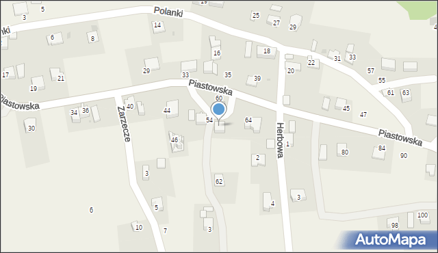 Rzeszotary, Piastowska, 58, mapa Rzeszotary