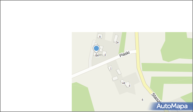 Rzuców, Piaski, 6A, mapa Rzuców