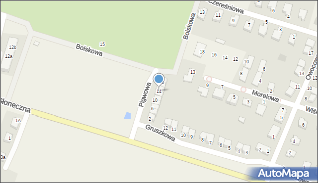 Sadków, Pigwowa, 14, mapa Sadków
