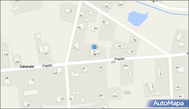 Sadlinki, Piaski, 9e, mapa Sadlinki