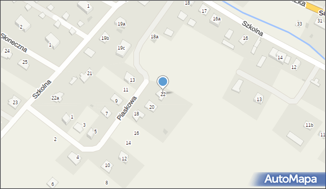 Samborowo, Piaskowa, 22, mapa Samborowo