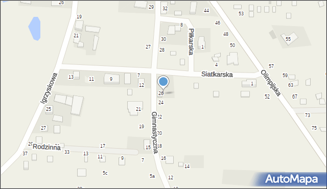 Samociążek, Piłkarska, 2, mapa Samociążek