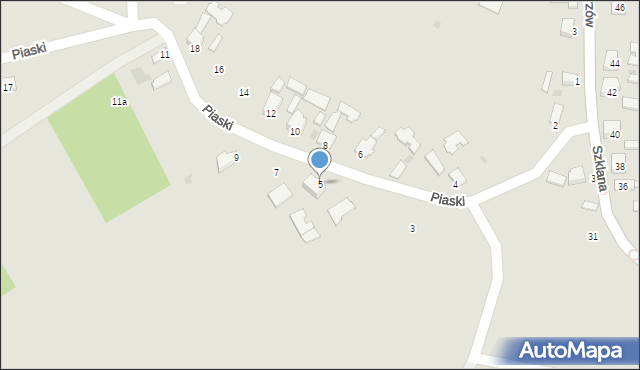 Sandomierz, Piaski, 5, mapa Sandomierza