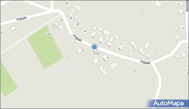 Sandomierz, Piaski, 7, mapa Sandomierza