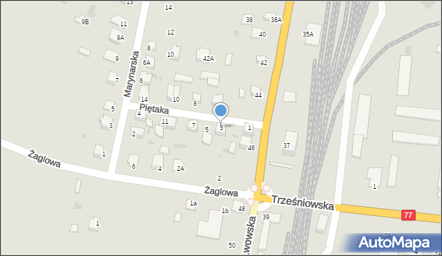 Sandomierz, Piętaka Stanisława, 3, mapa Sandomierza