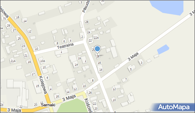 Sarnaki, Piłsudskiego Józefa, marsz., 18, mapa Sarnaki