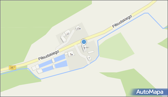 Ścinawka Średnia, Piłsudskiego Józefa, marsz., 5, mapa Ścinawka Średnia