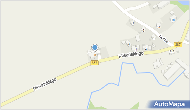 Ścinawka Średnia, Piłsudskiego Józefa, marsz., 8, mapa Ścinawka Średnia