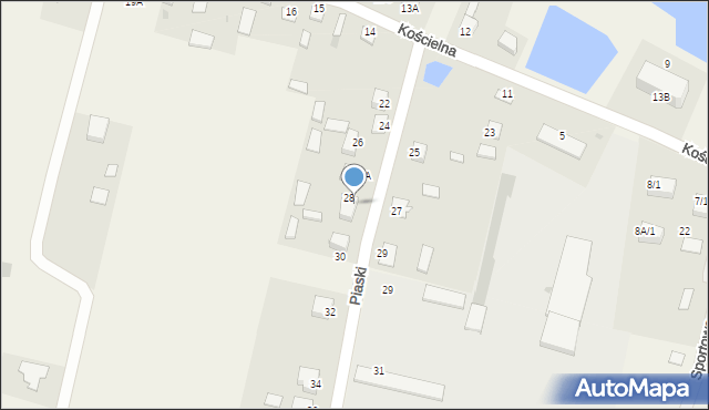 Secemin, Piaski, 28, mapa Secemin