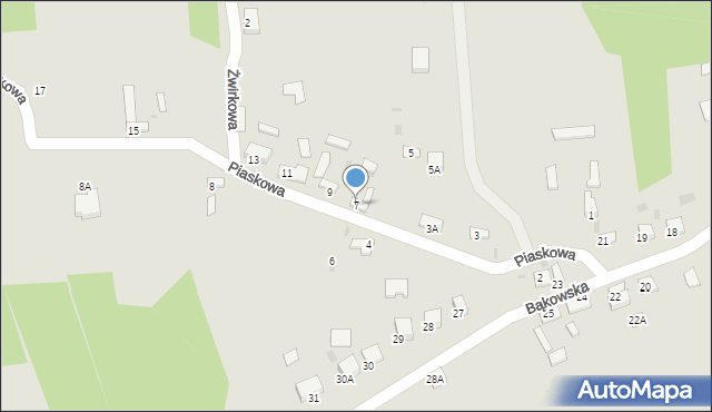 Sędziszów, Piaskowa, 7, mapa Sędziszów