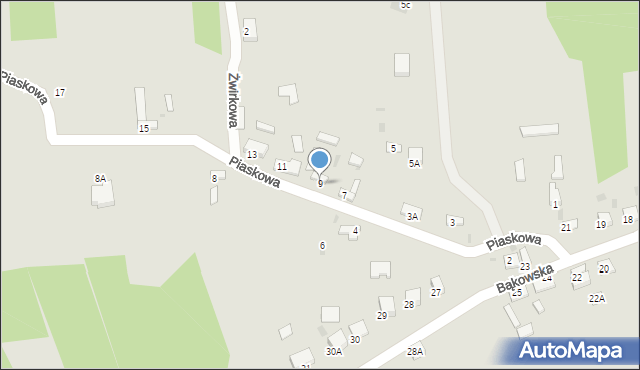 Sędziszów, Piaskowa, 9, mapa Sędziszów