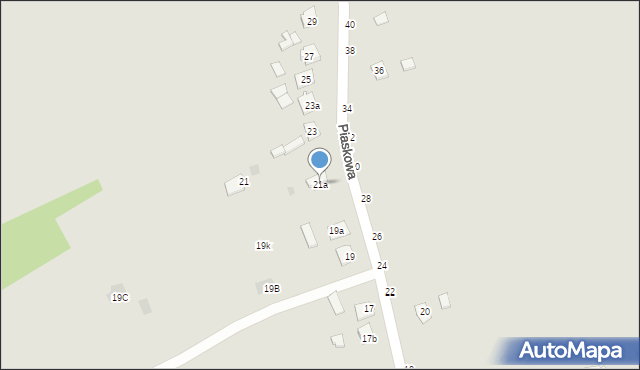 Sędziszów Małopolski, Piaskowa, 21a, mapa Sędziszów Małopolski