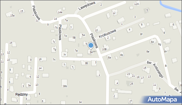 Sędziszów Małopolski, Piaskowa, 3A, mapa Sędziszów Małopolski