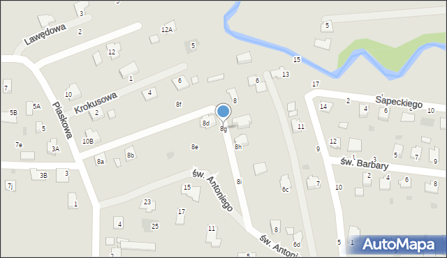 Sędziszów Małopolski, Piaskowa, 8g, mapa Sędziszów Małopolski