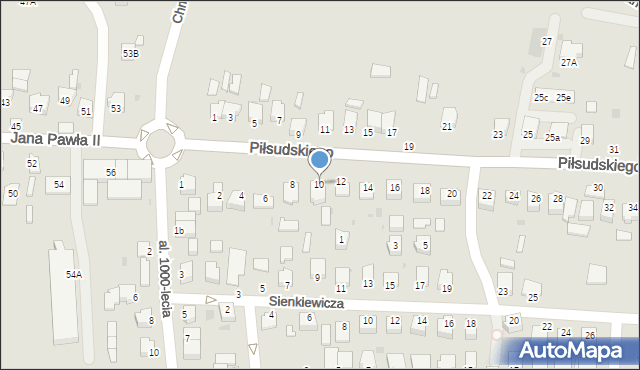 Sędziszów Małopolski, Piłsudskiego Józefa, marsz., 10, mapa Sędziszów Małopolski