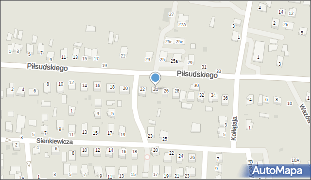 Sędziszów Małopolski, Piłsudskiego Józefa, marsz., 24, mapa Sędziszów Małopolski