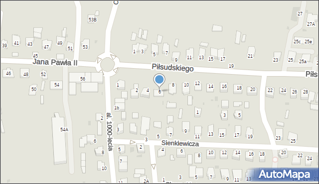 Sędziszów Małopolski, Piłsudskiego Józefa, marsz., 6, mapa Sędziszów Małopolski