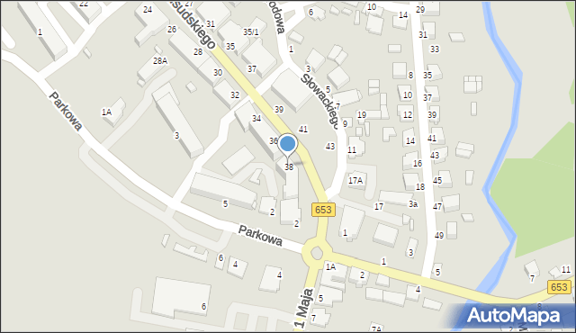 Sejny, Piłsudskiego Józefa, marsz., 38, mapa Sejny