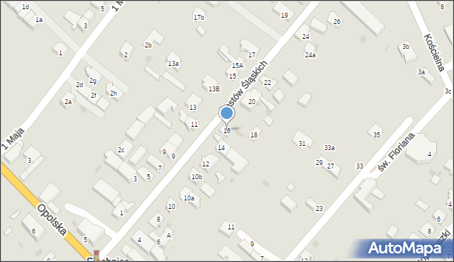 Siechnice, Piastów Śląskich, 16, mapa Siechnice