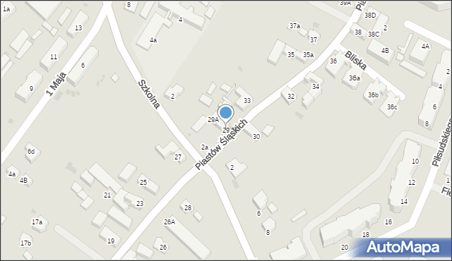 Siechnice, Piastów Śląskich, 29, mapa Siechnice