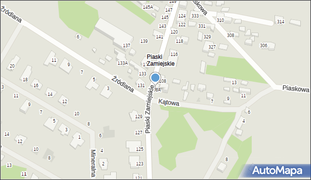 Siedlce, Piaski Zamiejskie, 108A, mapa Siedlce