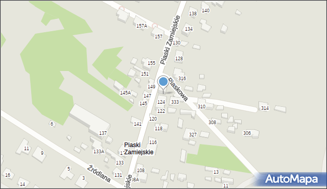 Siedlce, Piaski Zamiejskie, 126, mapa Siedlce