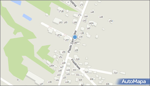 Siedlce, Piaski Zamiejskie, 130, mapa Siedlce