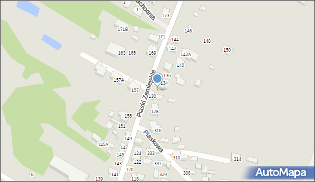 Siedlce, Piaski Zamiejskie, 132, mapa Siedlce