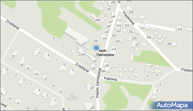 Siedlce, Piaski Zamiejskie, 135, mapa Siedlce