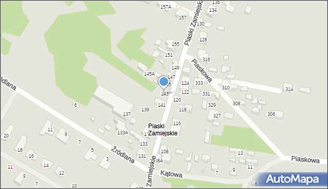 Siedlce, Piaski Zamiejskie, 143, mapa Siedlce