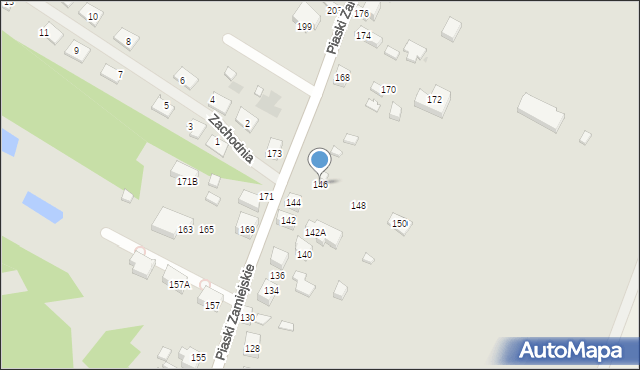 Siedlce, Piaski Zamiejskie, 146, mapa Siedlce