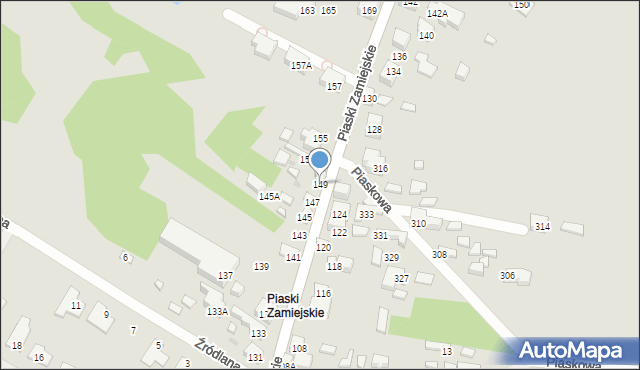 Siedlce, Piaski Zamiejskie, 149, mapa Siedlce