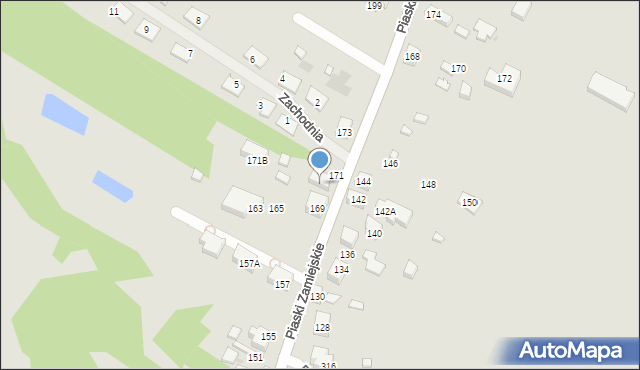 Siedlce, Piaski Zamiejskie, 171A, mapa Siedlce