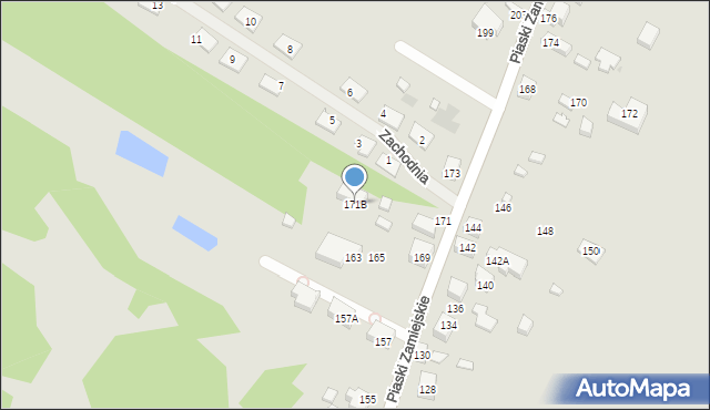 Siedlce, Piaski Zamiejskie, 171B, mapa Siedlce