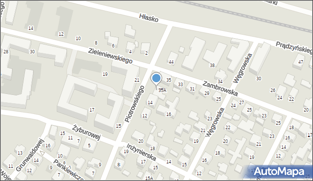 Siedlce, Piotrowskiego Mieczysława, 18, mapa Siedlce