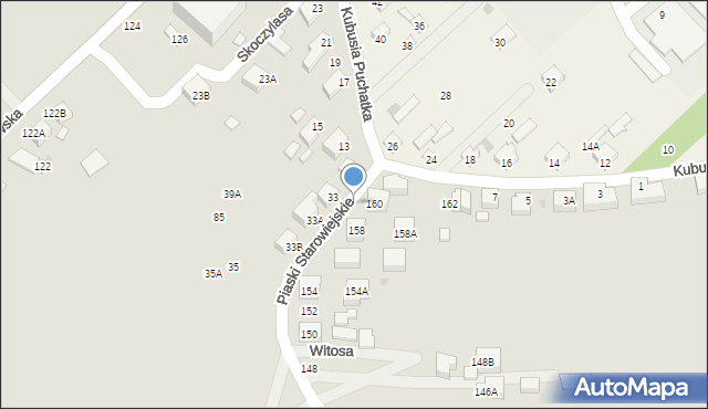 Siedlce, Piaski Starowiejskie, 1, mapa Siedlce