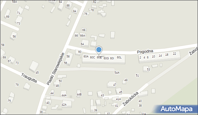 Siedlce, Piaski Starowiejskie, 60E, mapa Siedlce