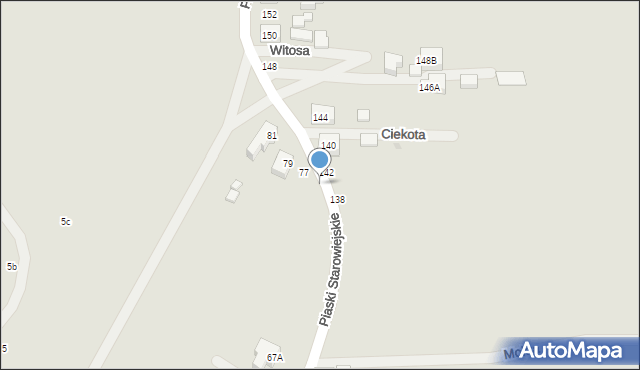 Siedlce, Piaski Starowiejskie, 75, mapa Siedlce