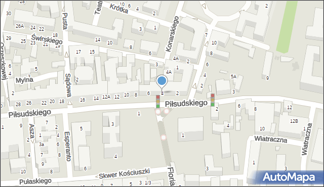 Siedlce, Piłsudskiego Józefa, marsz., 4, mapa Siedlce