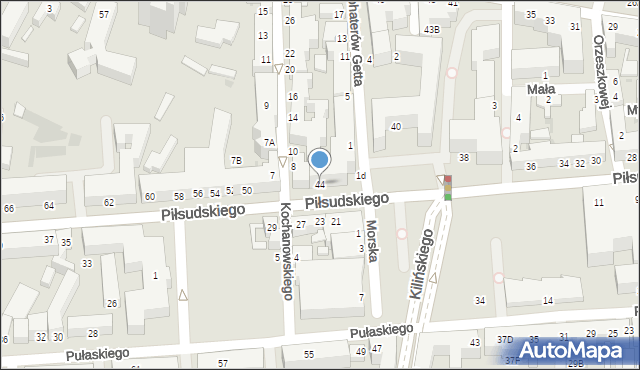 Siedlce, Piłsudskiego Józefa, marsz., 44, mapa Siedlce