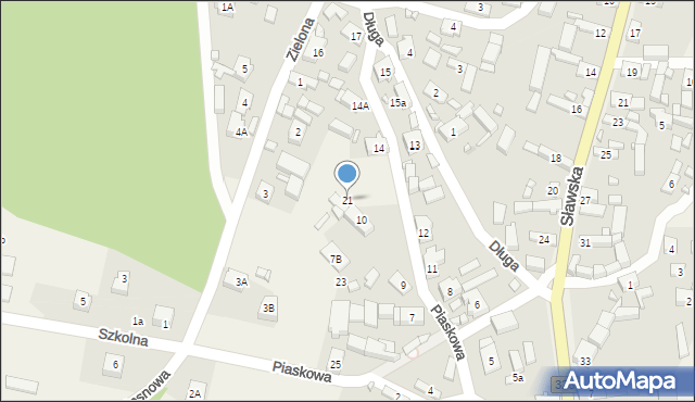 Siedlisko, Piaskowa, 21, mapa Siedlisko