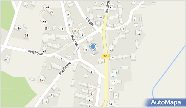 Siedlisko, Piaskowa, 5a, mapa Siedlisko