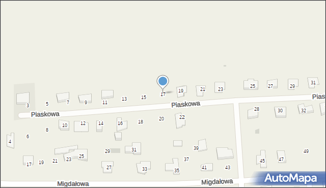 Siemianice, Piaskowa, 17, mapa Siemianice